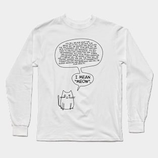 Dystopian Cat Manifesto Long Sleeve T-Shirt